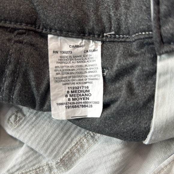 Women's Lee Ultra Lux Mid Rise Straight Leg Pants- White Smoke Size 8 GUC - Picture 7 of 7